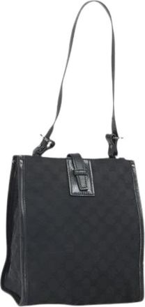 Gucci Pre-owned Canvas Schoudertas - Dames - Vintage Schoudertas - Zwart - ONE Size - Vintage