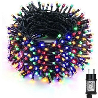 Elle Guirnalda De Luces Led Para Exteriores De 100 M, 1000 Led Multicolor Con Enchufe Para Navidad, Bodas, Fiestas, Hogar Y Jard&iacute;n