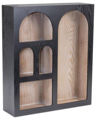 Melrose International Arched Wood Wall Shelf