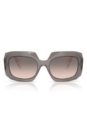 Prada 54mm Square Sunglasses in Grey /Pink Gradient Grey at Nordstrom