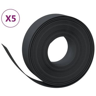 Berkfield Home Garden Edgings 5 pcs Black 10 m 15 cm Polyethylene