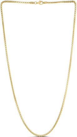 Italian Gold, Inc 14K Plated Silver Round Box Chain Necklace