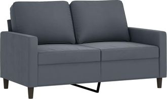 vidaXL Sof&aacute; De 2 Plazas De Terciopelo Gris Oscuro 120 Cm Vidaxl