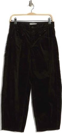 Democracy High Waist Barrel Corduroy Pants in Black at Nordstrom Rack, Size 14P