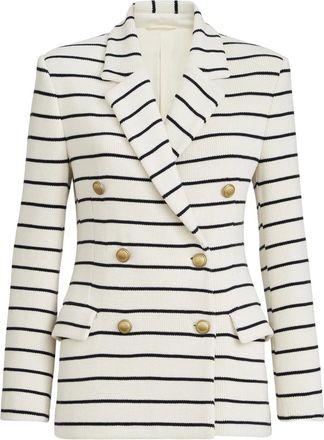 Brunello Cucinelli Blazer a righe - Bianco