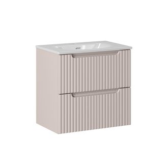 Petits Meubles Mueble lavabo encastrado 2 cajones estratificado 60cm