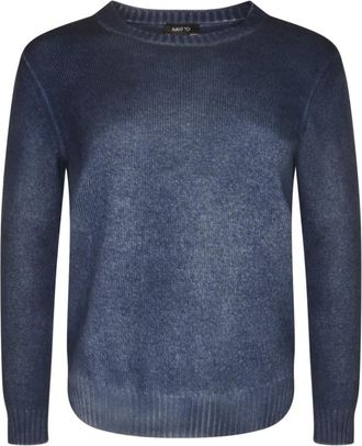 Avant Toi Sweaters - Dames - Ronde hals truien - Blauw - M - Truien & Vesten