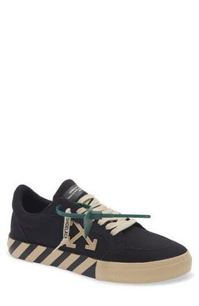 Off-white Vulcanized Low Top Sneaker in Black Beige at Nordstrom Rack, Size 10Us / 43Eu