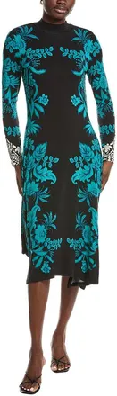 Johnny Was The Janie Favorite Hankerchief Hem Mock Neck Midi Dress