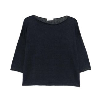 Roberto Collina Dames, Truien, Blauw, Maat: XS
