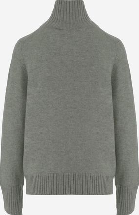 Allude Womens Cashmere Sweater Green