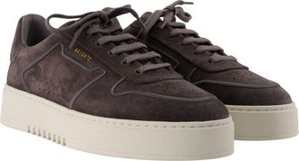 Axel Arigato Mens Orbit Embroidery Sneaker Gray Calfskin