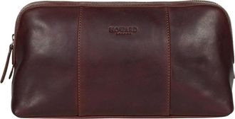 Howard London Washbag Bradley - Heren - Toilettassen - Bruin - ONE Size - Tassen
