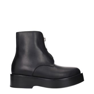 Bottega Veneta Hombres Botines de Cuero Negros