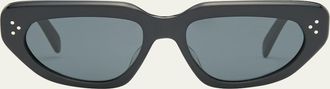 Celine Mens 3-Dot Acetate Cat-Eye Sunglasses