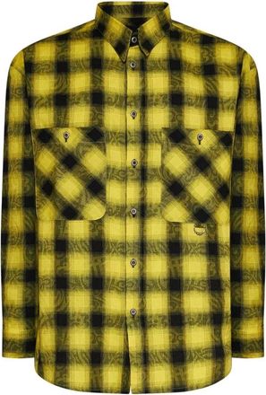 John Richmond Iconic Check Shirt - Heren - Casual Overhemden - Geel - 2XL - Overhemden