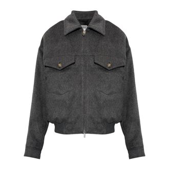 Versace Blus&oacute;n de Llama de Lana - Jackets - Hombre - Gris - XL