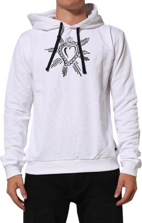 Dolce & Gabbana White Sacred Heart Hooded Sweatshirt Mens Sweater (Pre-Owned)