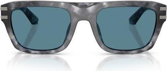 Dolce & Gabbana 54mm Rectangular Sunglasses in Grey Havana /Grey at Nordstrom