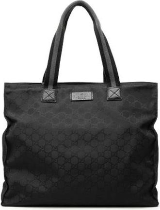 Gucci Pre-owned Nylon Tote Bag - Dames - Vintage Shopper - Zwart - ONE Size - Nylon - Vintage