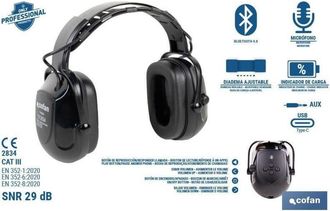 cofan Cascos Antirruido Snr 29 Db Con Bluetooth, Los Cascos Antirruido Snr 29 Db Con Bluetooth Representan La Combinaci&oacute;n Perfecta Entre Protecci&oacute;n Auditiva