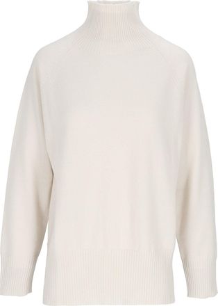 Kangra Cashmere Raglan Turtleneck Sweater with Side Slits