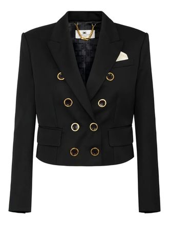 Elisabetta Franchi Blazer con revers a lancia - Nero