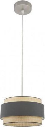Fabrilamp Fabrilamp - Colgante De Una Luz Con Pantalla Kandy Natural/gris