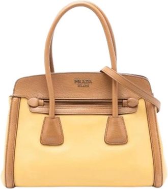 Prada Pre-owned Handbags, female, Yellow, Size: ONE SIZE Pre-owned Vintage Handbag