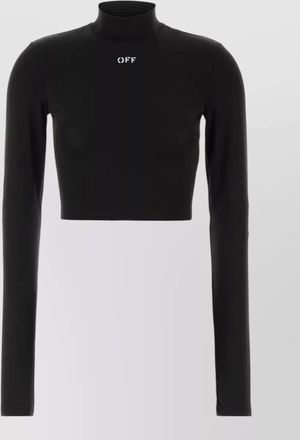 Off-white stretch jersey top