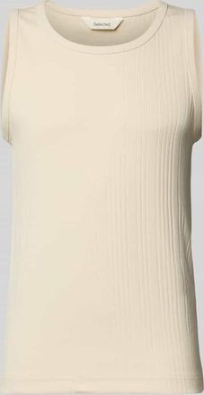 Selected Regular Fit Tank Top aus Baumwoll-Mix Modell ANDRE in Beige, Gr&ouml;&szlig;e XXL