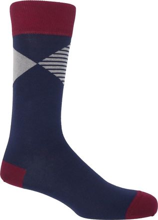 Peper Harow Big Diamond Mens Socks - Navy