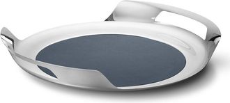 Georg Jensen Helix Tray With Leather Inlay