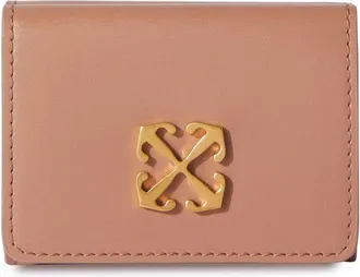 Off-white Jitney leather wallet - women - Lambskin/Calf Leather - One Size - Neutrals