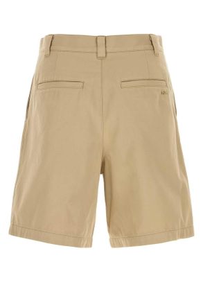 A.P.C. Mens Beige Cotton Bermuda Shorts Exterior