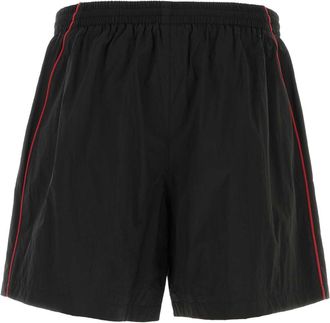 Balenciaga Mens Black Nylon Bermuda Shorts Exterior