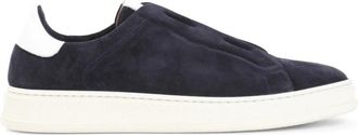 Kiton Fits Sneakers - Heren - Sneakers - Blauw - 40 EU - Leer - Schoenen