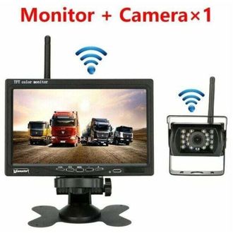 OEM C&aacute;mara De Respaldo Inal&aacute;mbrica Para Veh&iacute;culos Con Monitor Lcd De 7 Pulgadas Para Camiones, Autobuses, Autocaravanas, Remolques Y Excavadoras, 12 V-24 