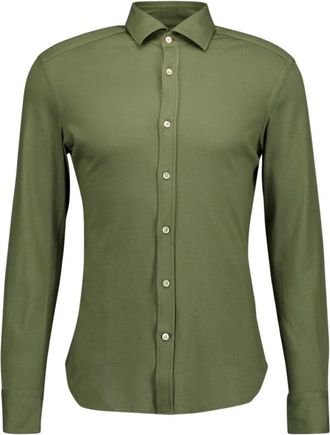 Boglioli Premium Katoenen Overhemd- Militair Groen - Heren - Casual Overhemden - Groen - XL - Katoen - Overhemden
