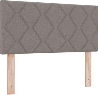 vidaXL Box Spring Bed with Mattress Taupe 80 x 200 cm Fabric Vidaxl