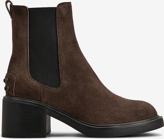 Tod's Wildlederstiefeletten mit Blockabsatz Gommino 60