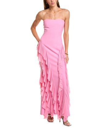 Elliatt Elliatt Amelina Strapless Ruffle Gown