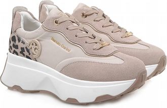Renato Garini Womens Multi Sneaker In Beige