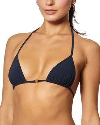 Kiki De Montparnasse Coeur Triangle Bikini Top in Black at Nordstrom, Size X-Small