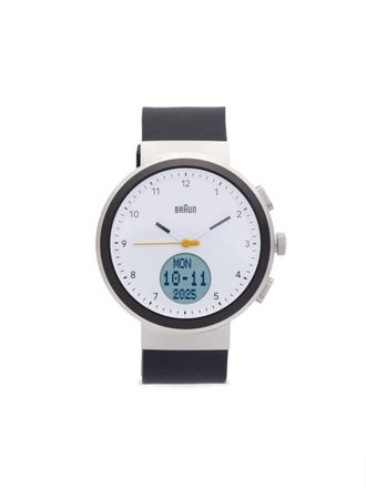 Braun Watches BN0299 45mm - men - Silicone/stainless steel/Mineral Glass - One Size - White