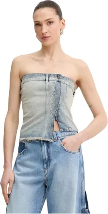 A|X Armani Exchange Mujer, Camisetas, Azul, Talla: S