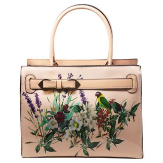 SVNX Womens Spring Garden Bow Tote Bag - Pink - One Size