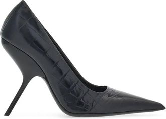 Ferragamo Eva Crocodile Leather Pumps, Size 7 C