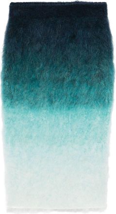 Casablanca Womens Gradient Skirt - Dark Grey Wool - Size Medium