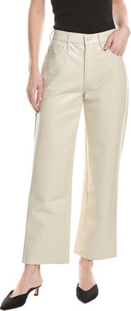 Mother The Rambler Zip Leather Ivory Jean